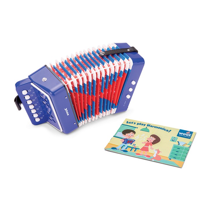 Accordion with music book - blue